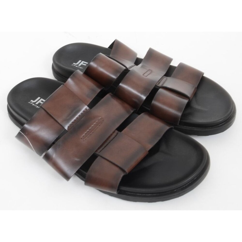 J Ferrar Jf Men's Dover Brown Slide Sandal US Size 10 Slip On Shoes